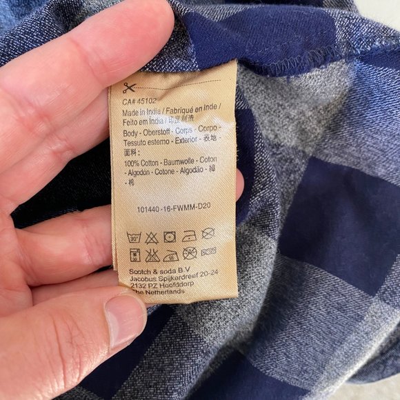 Scotch & Soda Buffalo Check Shirt - Mens Medium - Picture 5 of 7